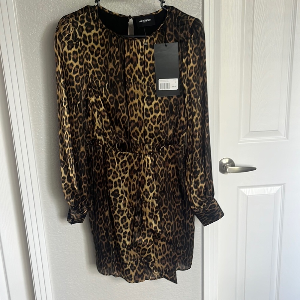 The Kooples Leopard Silk Dress NWT size 1 = S